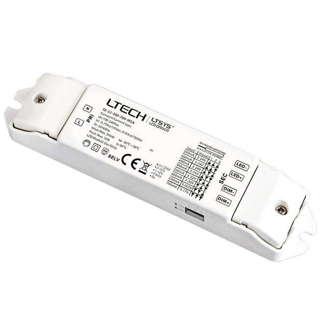 LED Intelligent Driver, 12W 350-700mA(100-240Vac) 4 in 1, SE-12-350-700-W1A